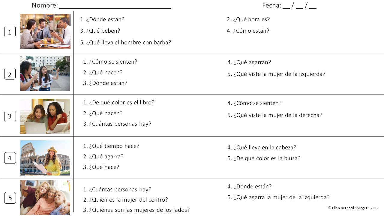 Students can review vocabulary from Spanish One, practice those abstract questions and practice writing without a translator with minimum prep from you!